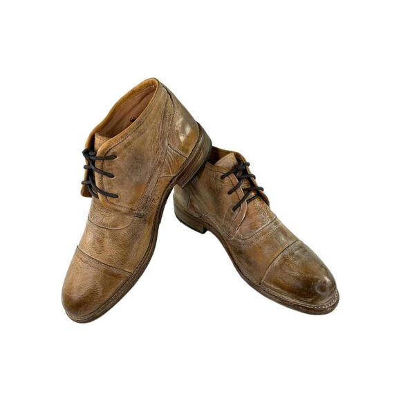 Bed Stu Cobbler Series Cap Toe Organic Tanned Leather US 10.5 Lace Up Boots - Picture 1 of 10